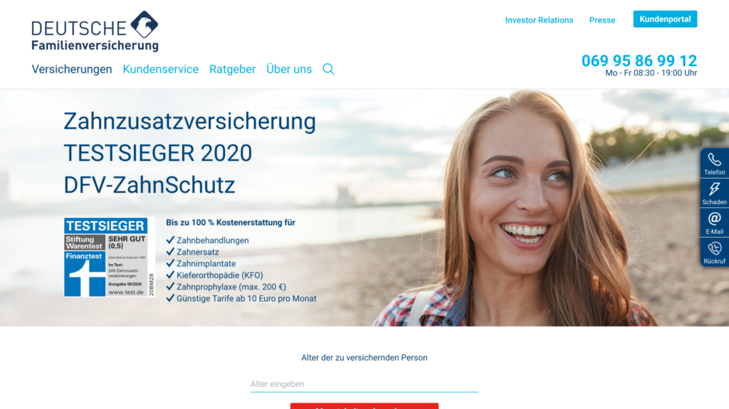 deutsche familienversicherung zahnzusatzversicherung x testsieger in folge